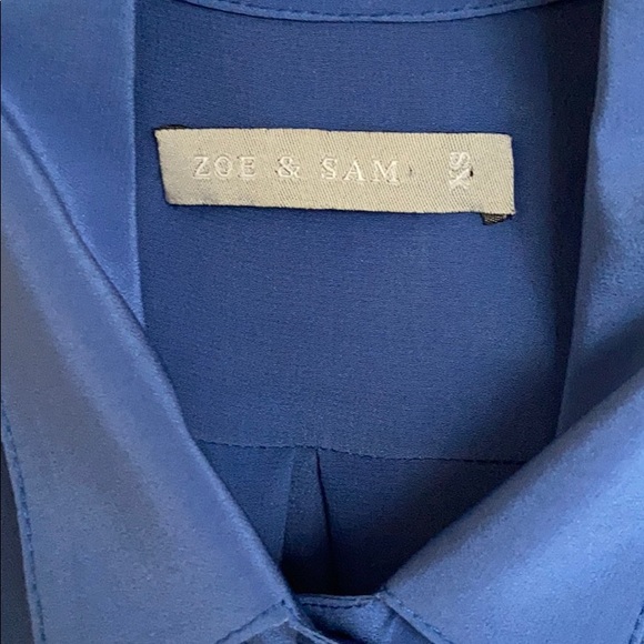 Zoe & Sam Silk blue blouse - Picture 3 of 6